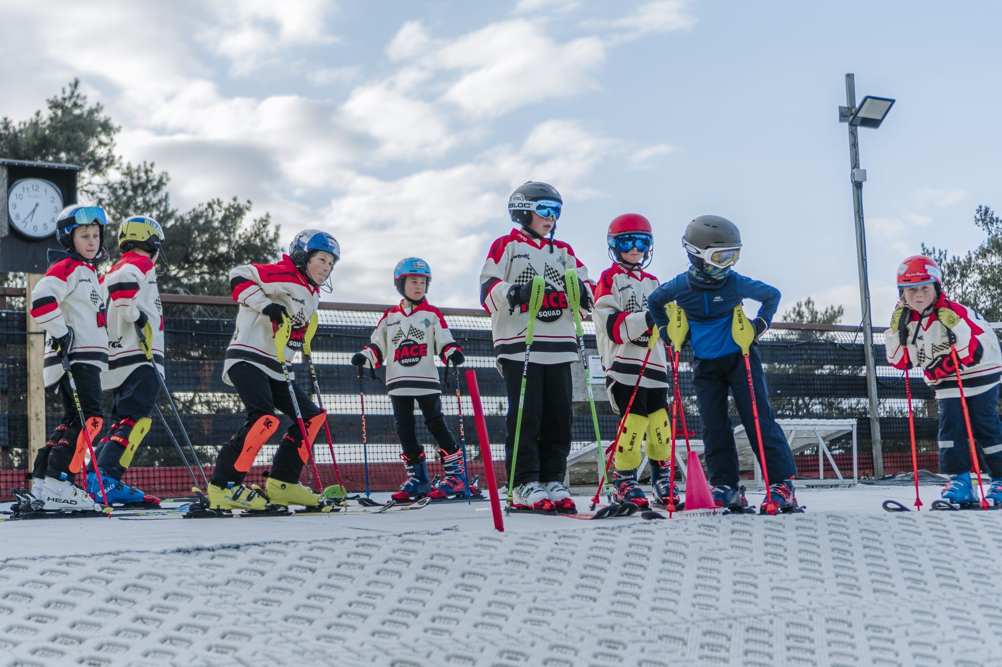 Snowtrax skiing race squad
