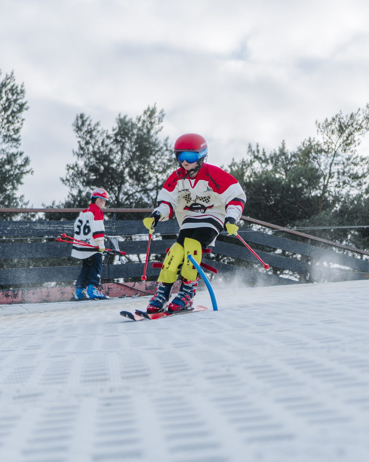 Snowtrax skiing race squad