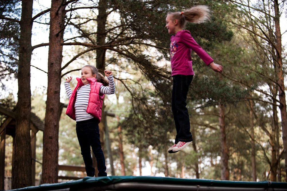 Trampolines in the Alpine Adventure Park at Snowtrax Dorset