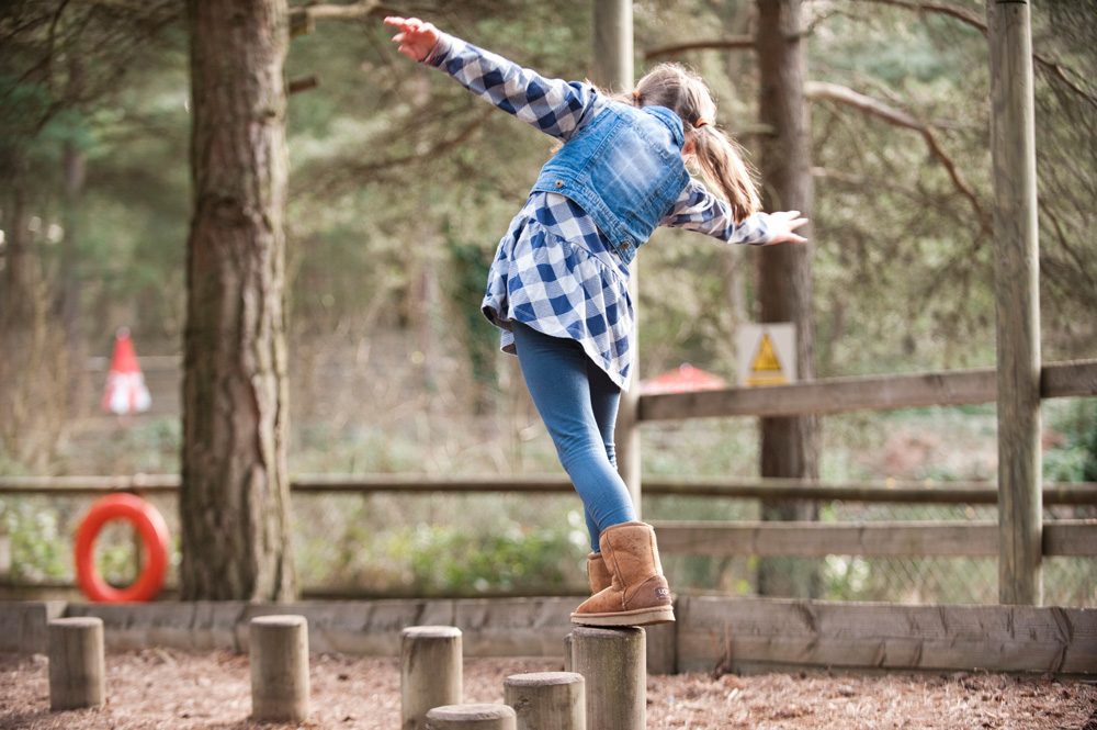 Balance Beams in the Alpine Adventure Park at Snowtrax
